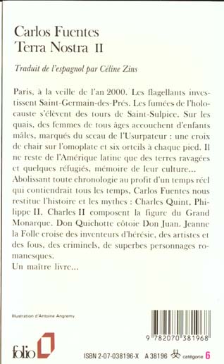 Quatrième de couverture de « TERRA NOSTRA - VOL02 »