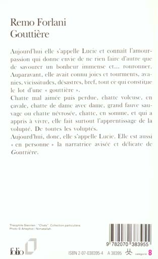 Quatrième de couverture de « GOUTTIERE »
