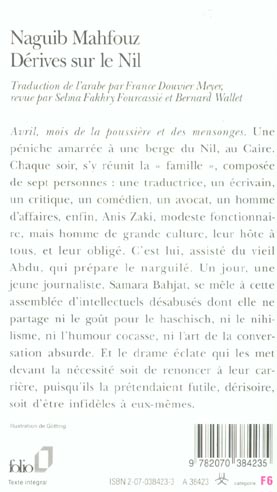 Quatrième de couverture de « DERIVES SUR LE NIL »