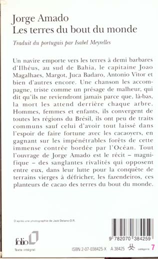 Quatrième de couverture de « LES TERRES DU BOUT DU MONDE »