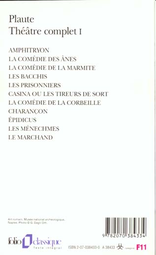 Quatrième de couverture de « THEATRE COMPLET - VOL01 »