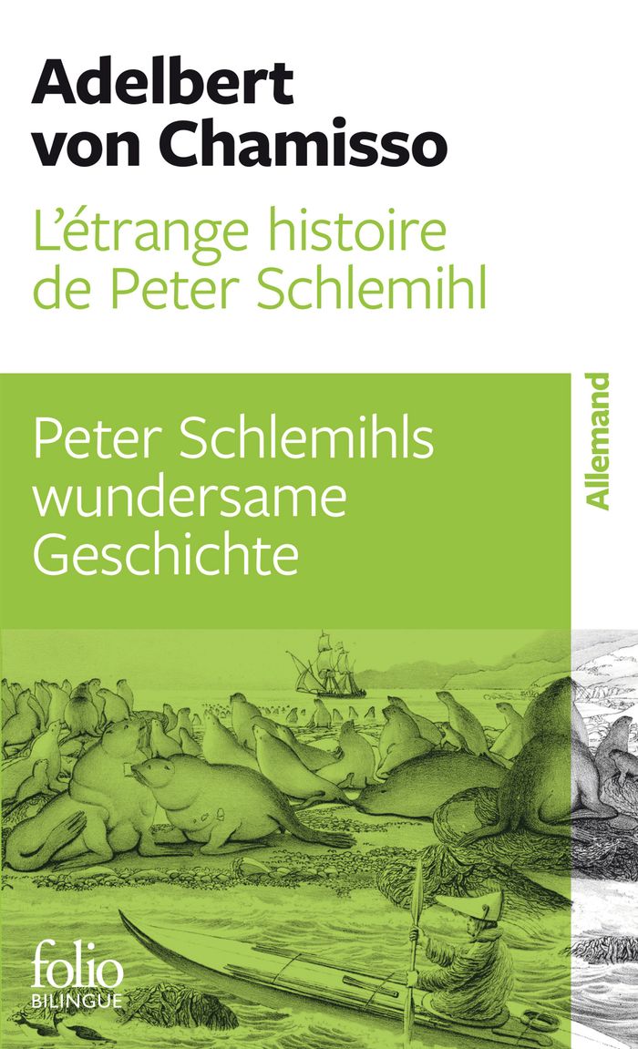 Couverture du livre « L'ETRANGE HISTOIRE DE PETER SCHLEMIHL/PETER SCHLEMIHLS WUNDERSAME GESCHICHTE » de Chamisso/lortholary, librairie Les Contes Infusés à Corte