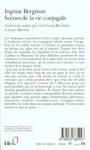 Quatrième de couverture de « SCENES DE LA VIE CONJUGALE »