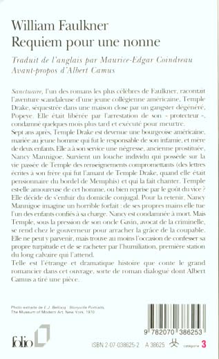 Quatrième de couverture de « REQUIEM POUR UNE NONNE »