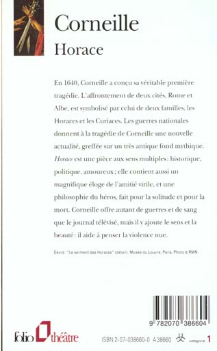 Quatrième de couverture de « HORACE »