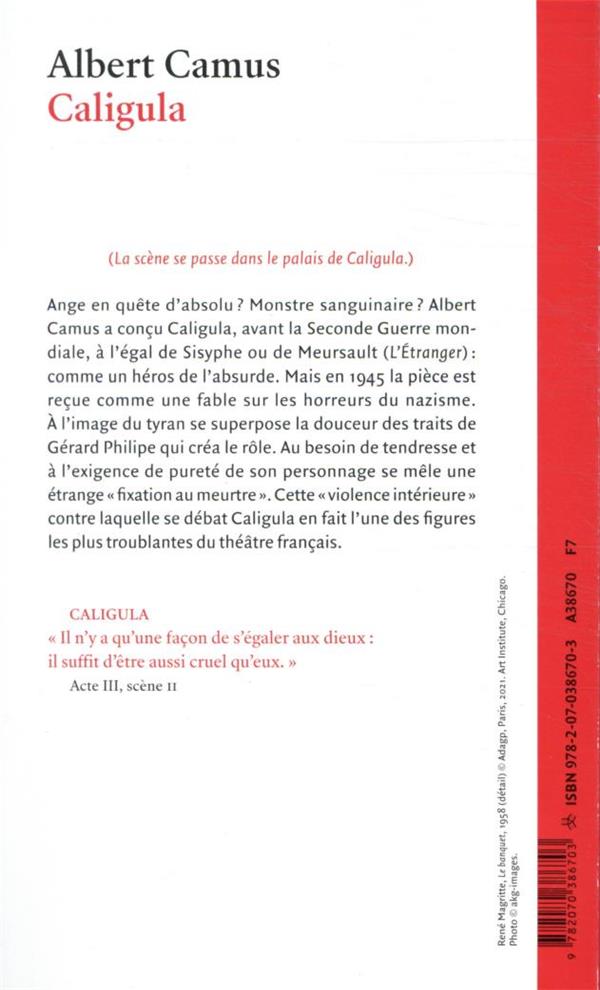 Quatrième de couverture de « CALIGULA »