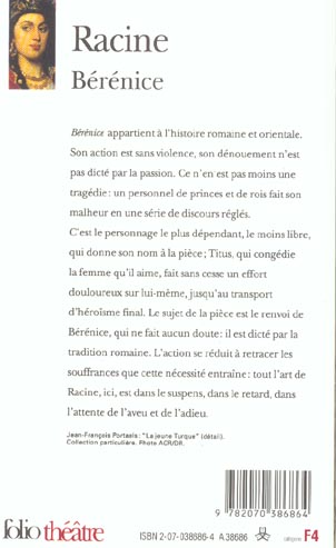Quatrième de couverture de « BERENICE »