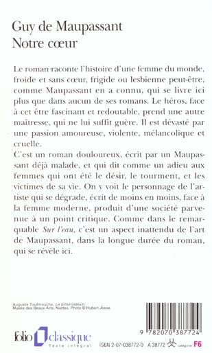 Quatrième de couverture de « NOTRE COEUR »