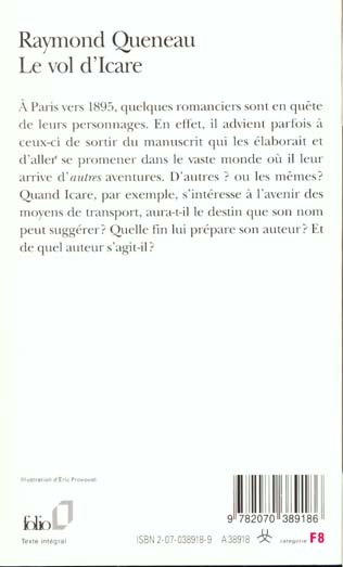 Quatrième de couverture de « LE VOL D'ICARE »