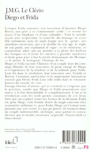 Quatrième de couverture de « DIEGO ET FRIDA »