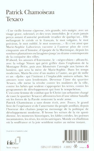 Quatrième de couverture de « TEXACO »