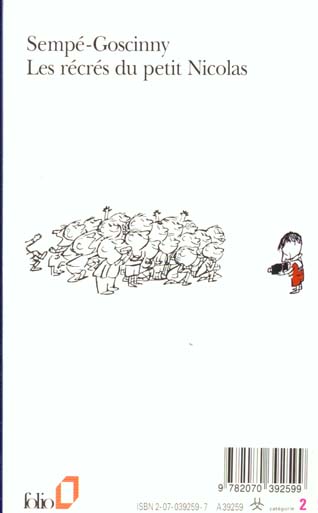 Quatrième de couverture de « LES RECRES DU PETIT NICOLAS »