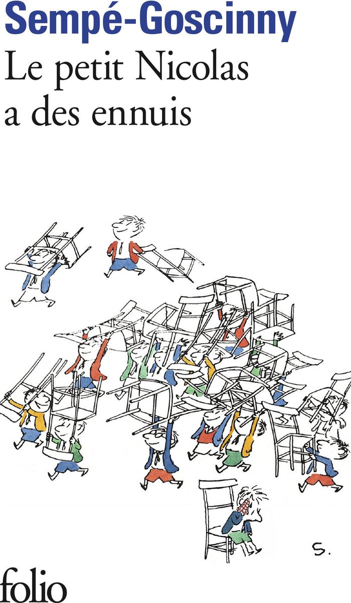 Couverture du livre « LE PETIT NICOLAS A DES ENNUIS » de Sempe/goscinny, librairie Les Contes Infusés à Corte
