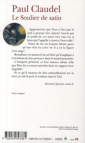 Quatrième de couverture de « LE SOULIER DE SATIN OU LE PIRE N'EST PAS TOUJOURS SUR - ACTION ESPAGNOLE EN QUATRE JOURNEES »