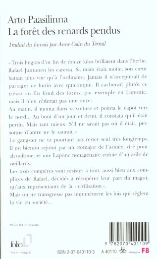 Quatrième de couverture de « LA FORET DES RENARDS PENDUS »