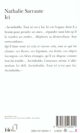 Quatrième de couverture de « ICI »