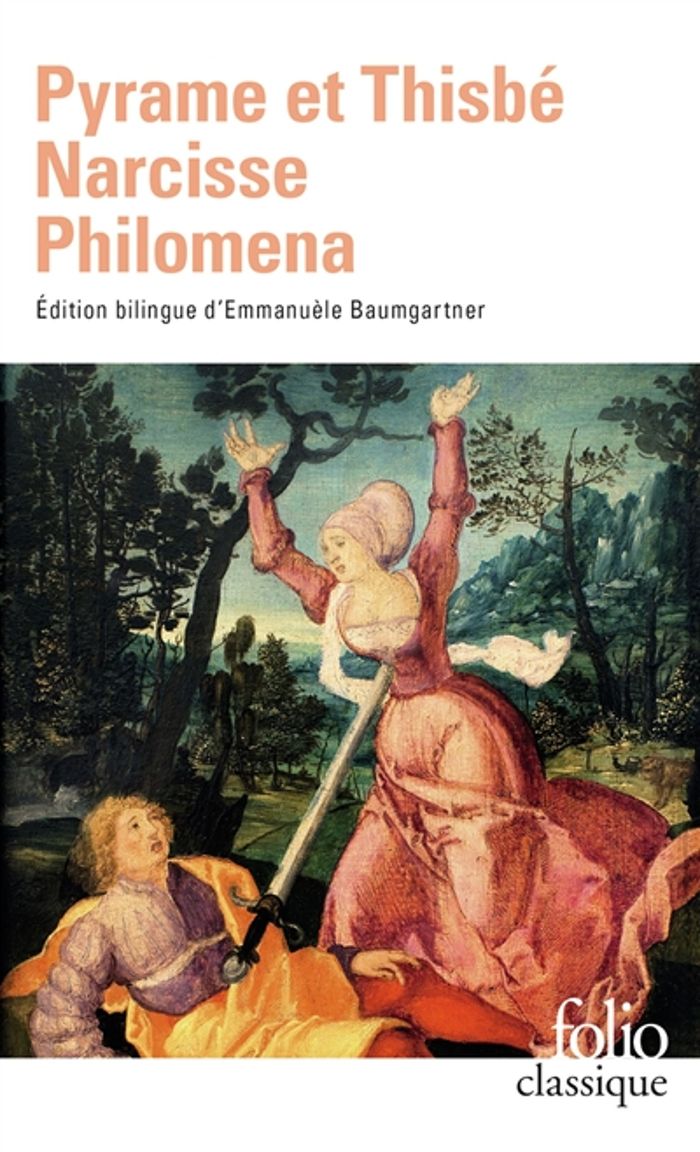 Couverture du livre « PYRAME ET THISBE - NARCISSE - PHILOMENA - TROIS CONTES DU XII SIECLE FRANCAIS IMITES D'OVIDE » de Anonyme, librairie Les Contes Infusés à Corte