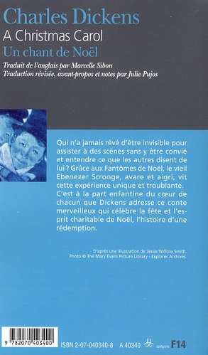 Quatrième de couverture de « UN CHANT DE NOEL/A CHRISTMAS CAROL »