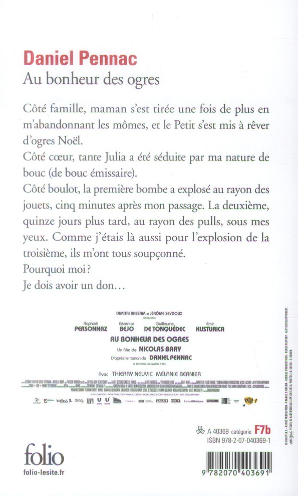 Quatrième de couverture de « AU BONHEUR DES OGRES »