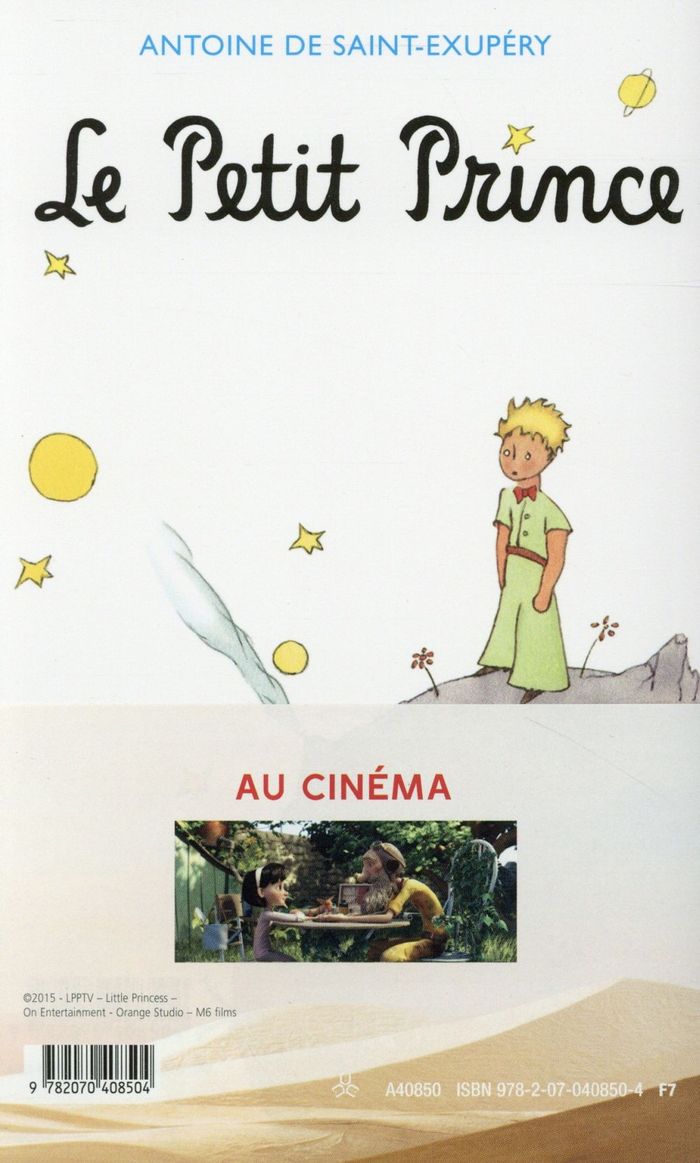Quatrième de couverture de « Le petit prince »