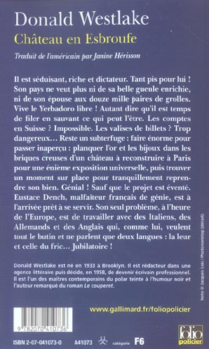 Quatrième de couverture de « CHATEAU EN ESBROUFE »