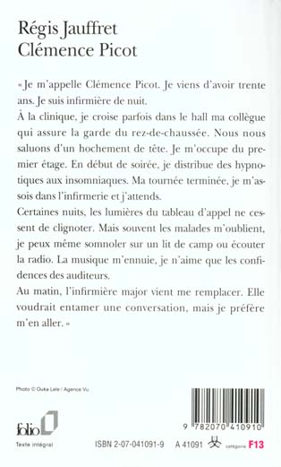 Quatrième de couverture de « CLEMENCE PICOT »