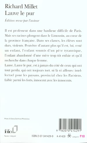 Quatrième de couverture de « LAUVE LE PUR »