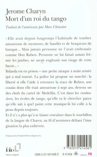 Quatrième de couverture de « MORT D'UN ROI DU TANGO »