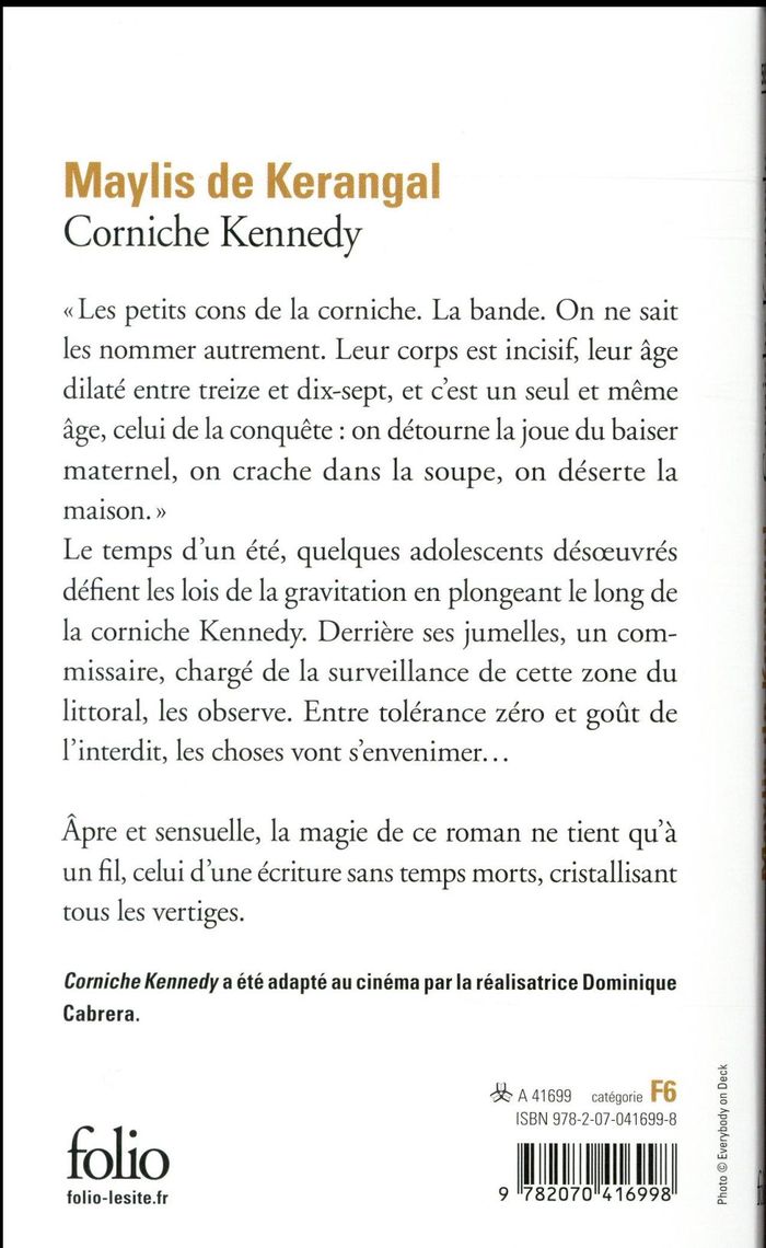 Quatrième de couverture de « Corniche Kennedy »