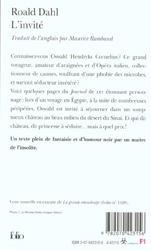 Quatrième de couverture de « L'invité »