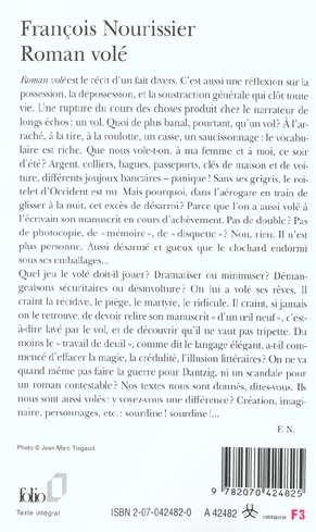 Quatrième de couverture de « ROMAN VOLE »