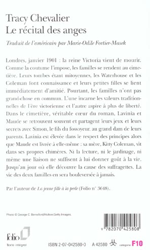 Quatrième de couverture de « LE RECITAL DES ANGES »
