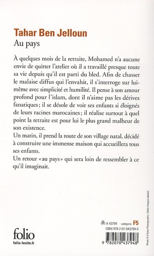 Quatrième de couverture de « Au pays »