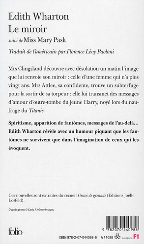 Quatrième de couverture de « Le miroir »