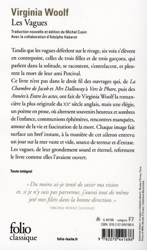 Quatrième de couverture de « Les vagues »