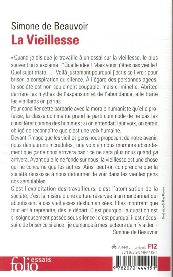 Quatrième de couverture de « La vieillesse »