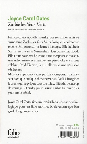 Quatrième de couverture de « Zarbie les yeux verts »