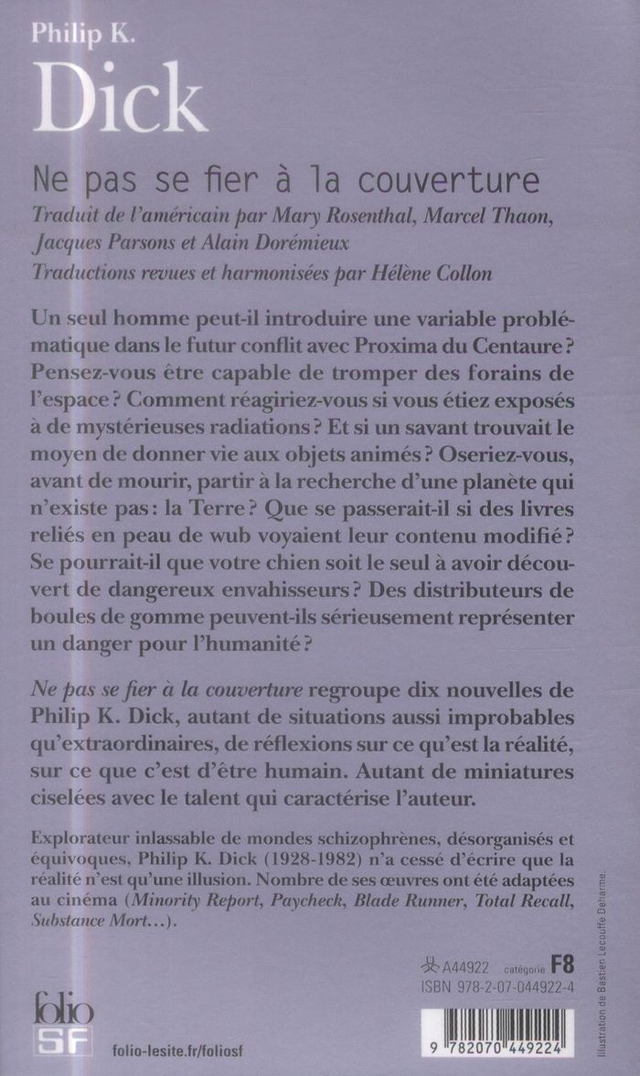 Quatrième de couverture de « Ne pas se fier à la couverture »