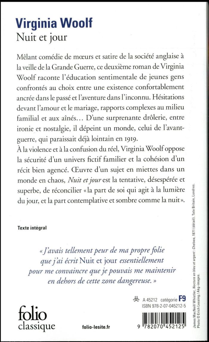 Quatrième de couverture de « Nuit et jour »