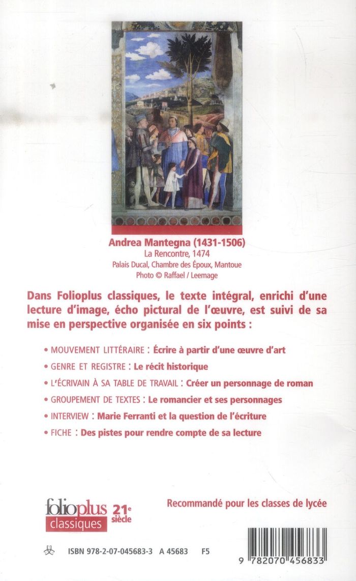 Quatrième de couverture de « La princesse de Mantoue »