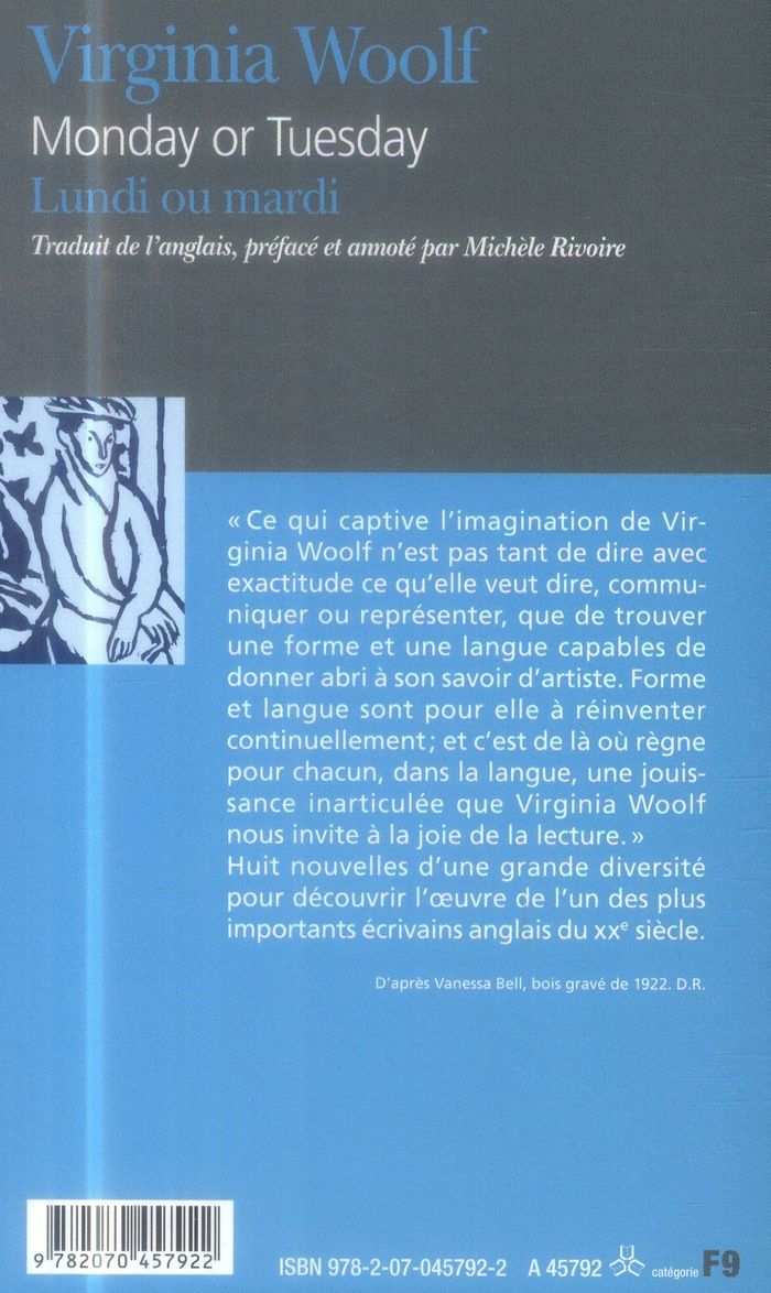Quatrième de couverture de « Monday or Tuesday »