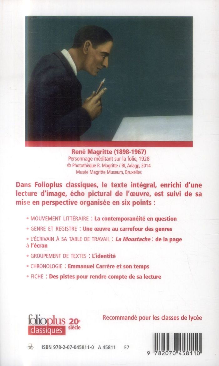 Quatrième de couverture de « La moustache »