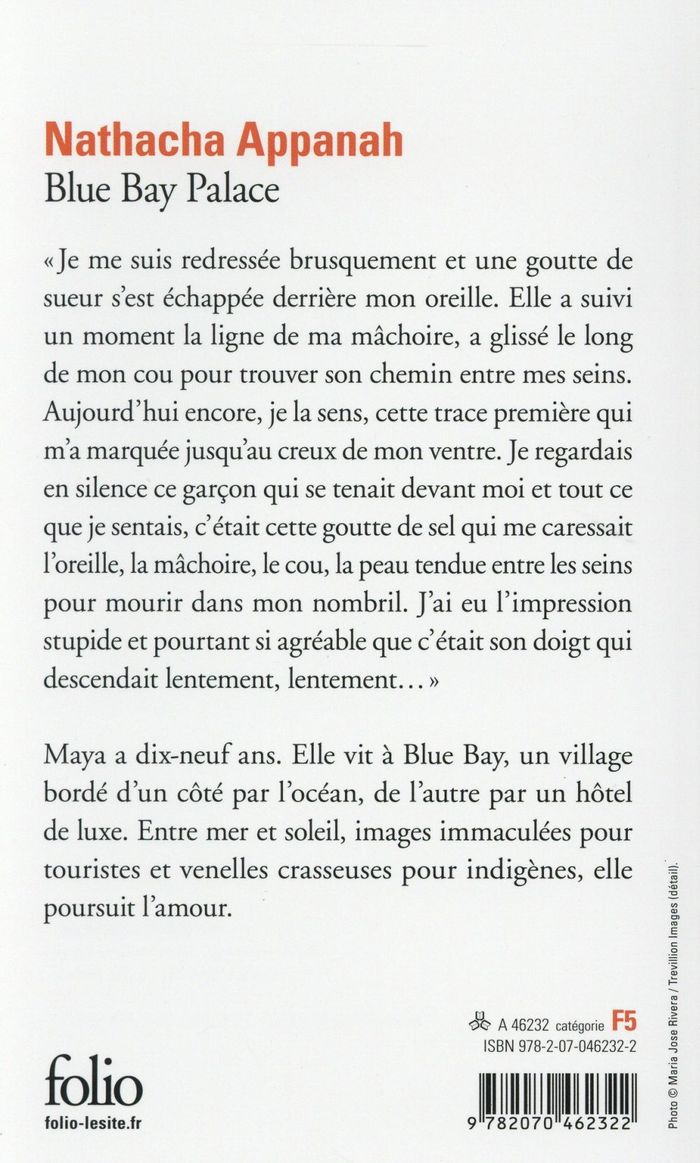 Quatrième de couverture de « Blue Bay Palace »