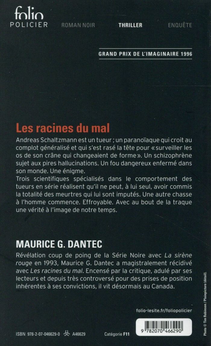 Quatrième de couverture de « LES RACINES DU MAL »