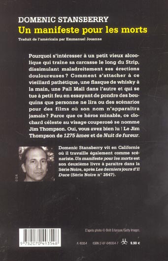 Quatrième de couverture de « UN MANIFESTE POUR LES MORTS »