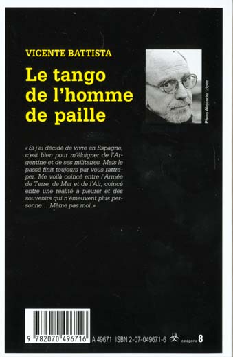 Quatrième de couverture de « LE TANGO DE L'HOMME DE PAILLE »