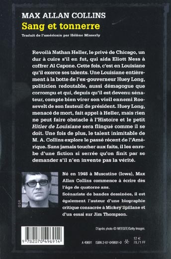Quatrième de couverture de « SANG ET TONNERRE »