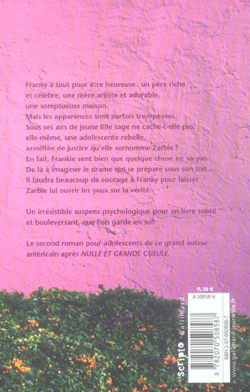 Quatrième de couverture de « Zarbie les yeux verts »
