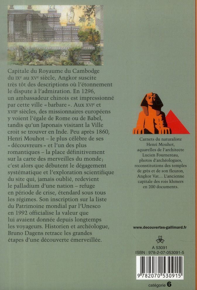 Quatrième de couverture de « ANGKOR - LA FORET DE PIERRE »