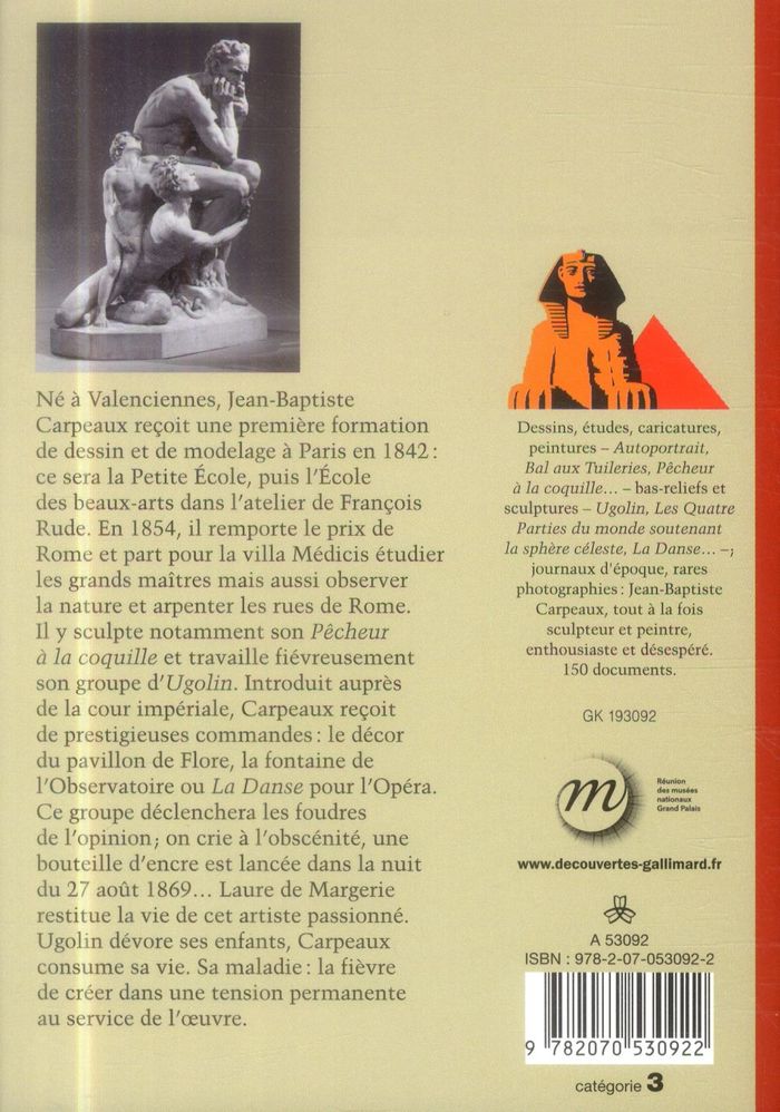 Quatrième de couverture de « CARPEAUX - LA FIEVRE CREATRICE »